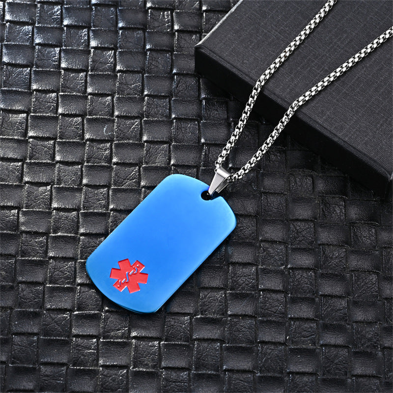 Men's International First Aid Snake Stick Star Necklaces