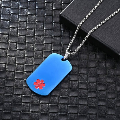 Men's International First Aid Snake Stick Star Necklaces