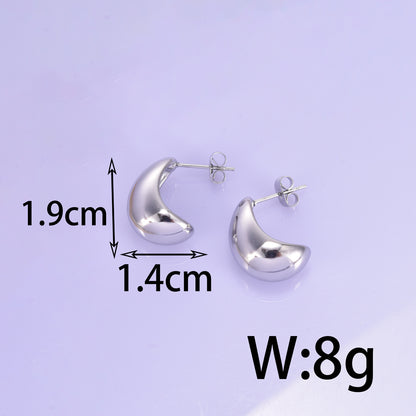 Women's Titanium Steel Ear Retro Simple Fashion Earrings