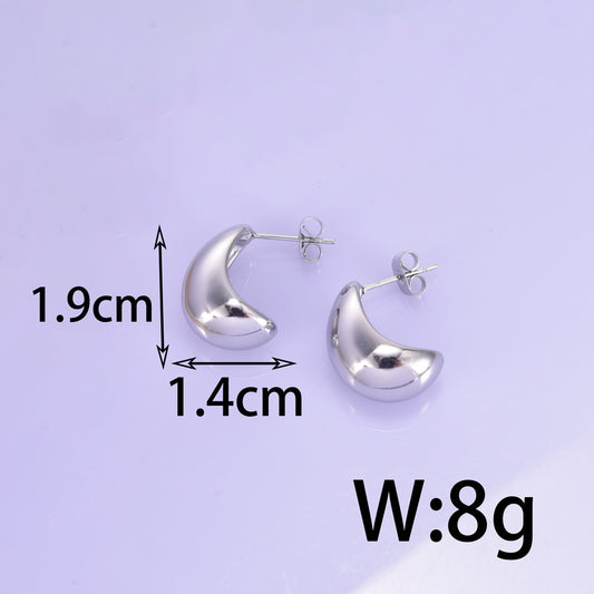 Women's Titanium Steel Ear Retro Simple Fashion Earrings