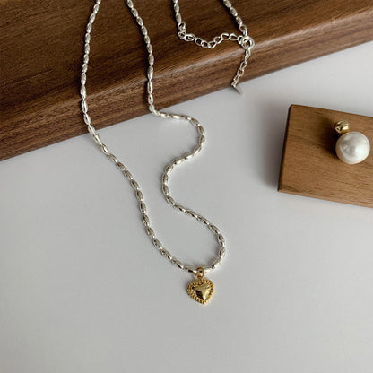 Retro Simple Gold Sier Color Matching Bead Niche Advanced Necklaces