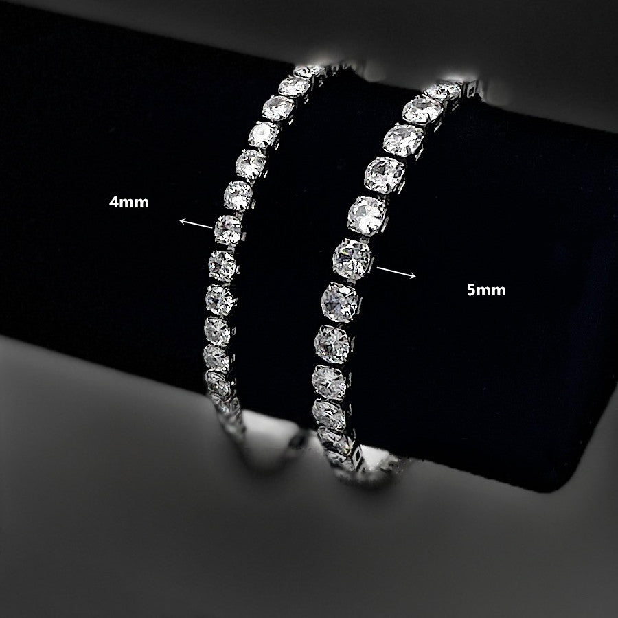 Sier Moissanite High Color Small Rock Candy Tennis Chain Bracelets