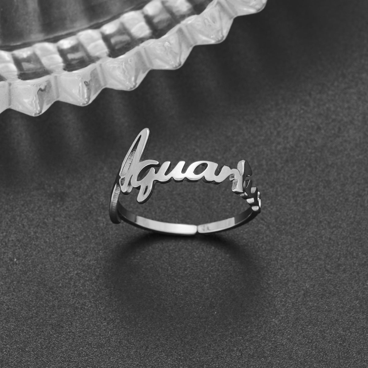 Stainless Steel Jewelry Personalized Simple Twee Rings