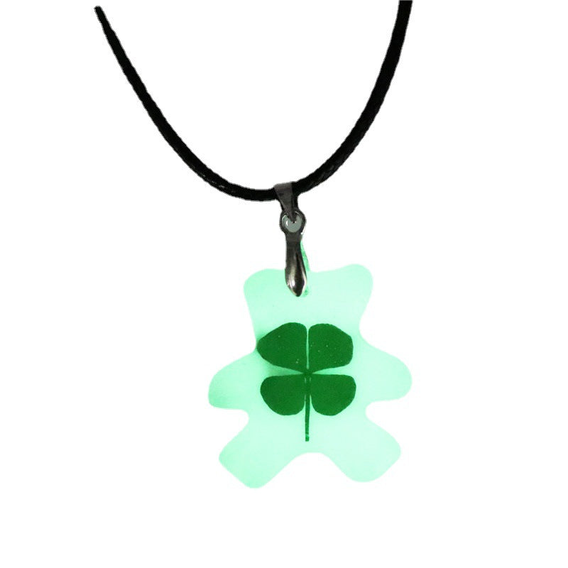 Women's Luminous Clover Summer High-grade Natural Epoxy Pendants