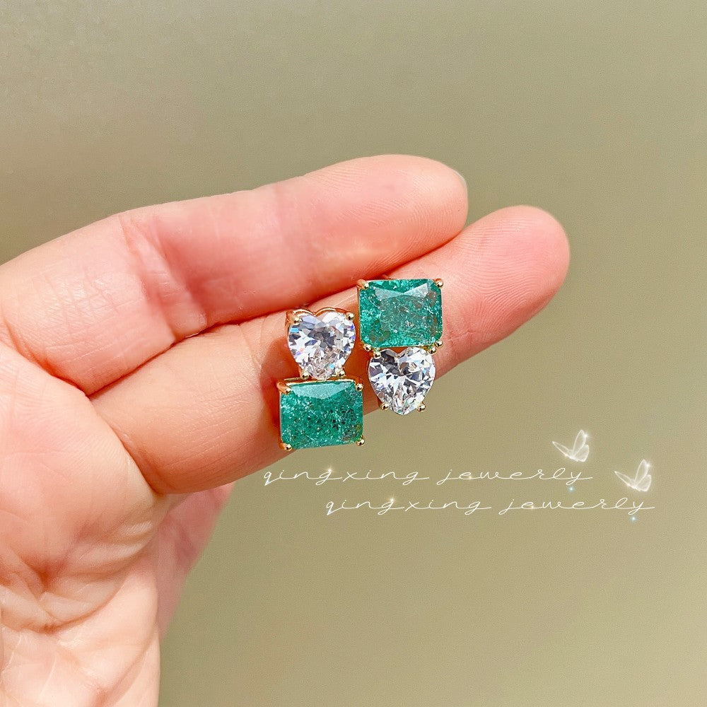 Zircon Korean Style Unique Design Minority Simple Earrings