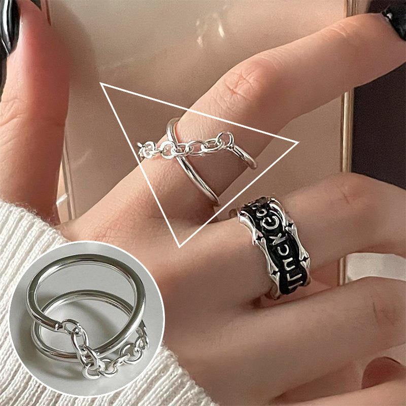Offer Open Female Retro Fashion Twin Rings