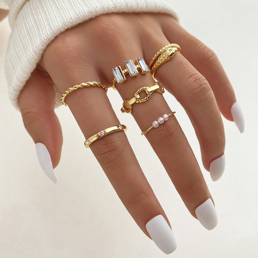 Creative Personality Twin Combined Set Suit Rings