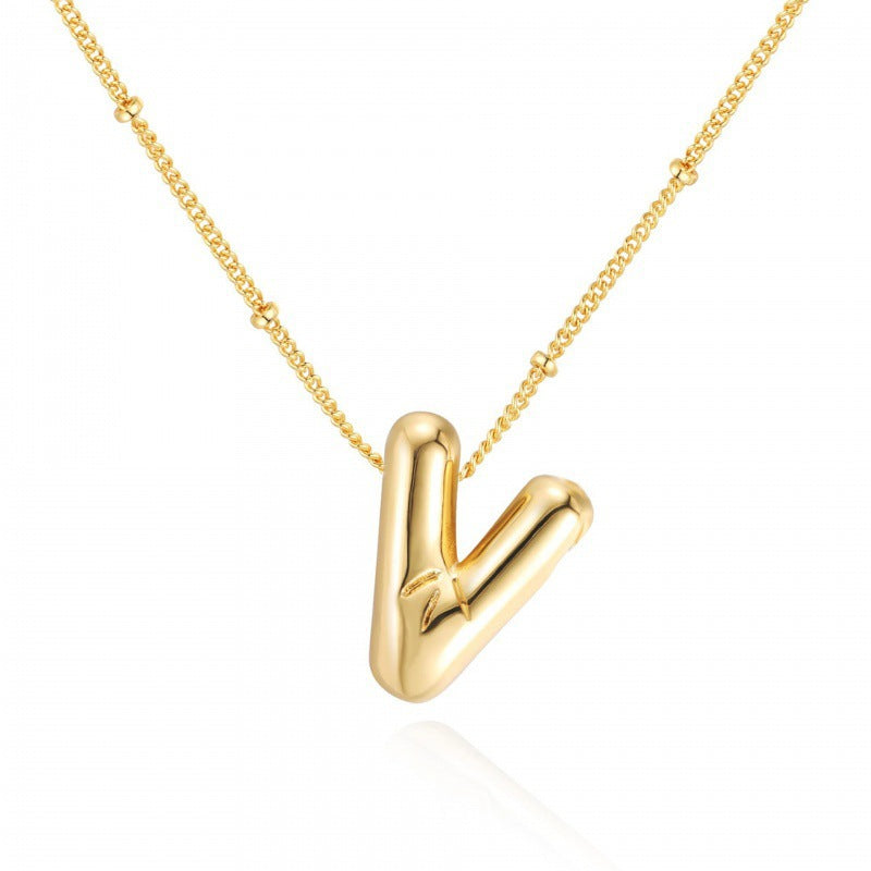 Women's Gold Balloon Glossy English Letter Fashion Pendants