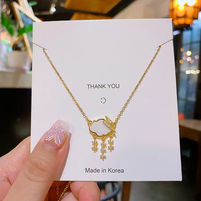 Light Luxury Design Lightning Cloud Raindrop Necklaces