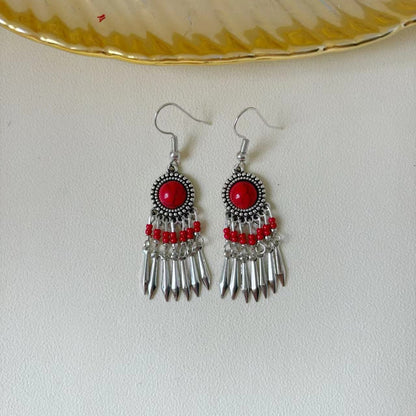 Temperament Personality Bohemian Small Ethnic Style Bead Tourist Earrings