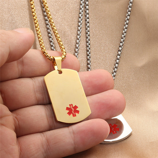 Men's Aid Logo Personality Punk Retro Trendy Pendants