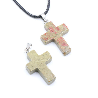 Pink Crystal Christmas Gift Cross Sweater Pendants