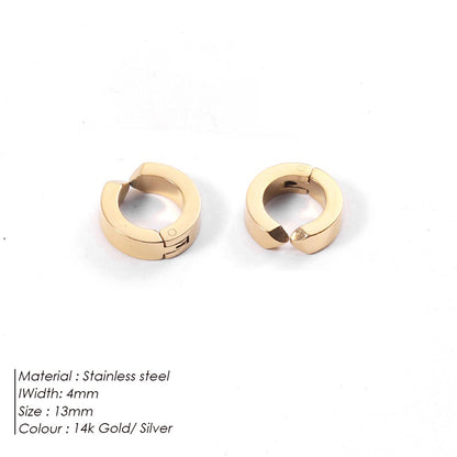 Stainless Steel Ear Gold Plated Jewelry Earrings