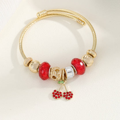 Trend Stainless Steel Female Personality Flower Bracelets