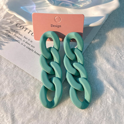 Fashion Design Candy Color Chain Female Dopamine Rings
