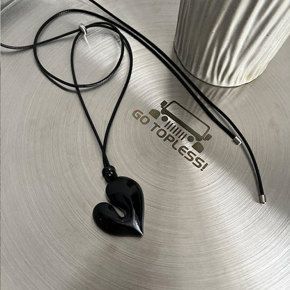 Niche Love Pulling Rope Adjustable Casual Necklaces