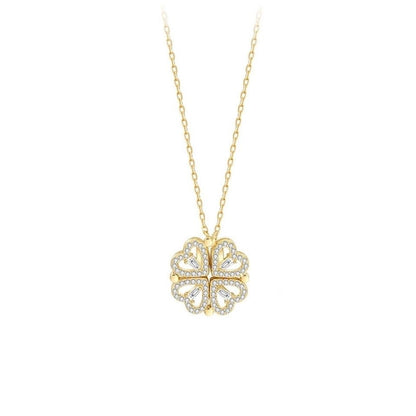 Zircon Clover One Style For Love Temperament Entry Necklaces