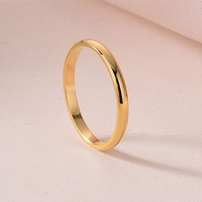 Glossy Stainless Steel Simple Fashionable Rose Rings