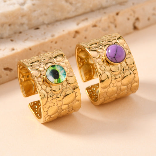 Steel Female Affordable Luxury Fashion Hydraulic Inlaid Glasses Rings