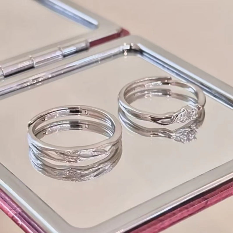 Women's Light Luxury Romantic Design High-grade Open Rings