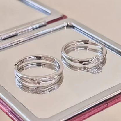 Women's Light Luxury Romantic Design High-grade Open Rings