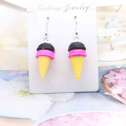 Ice Cream Candy Drink Resin Homemade Earrings