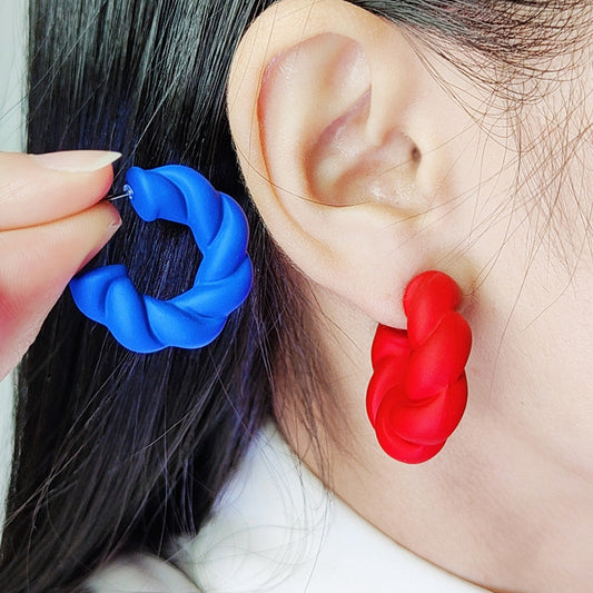 Exaggerated Twist Shaped Simple Acrylic Niche Ear Jewelry Female Earrings