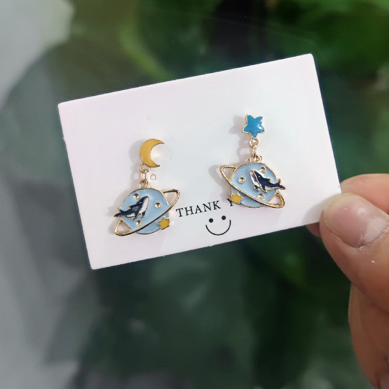 Asymmetric Rabbit Flower Mori Creative Design Earrings