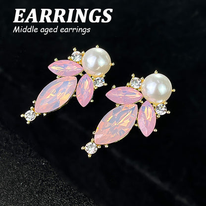 Design Elegant Flower Light Luxury High Earrings