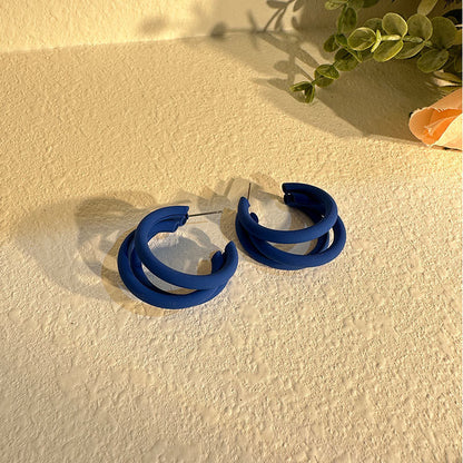 Fresh Shaped Handmade Spray Paint Creative Earrings