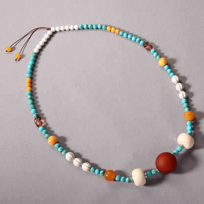 Women's & Men's Style Tibetan Retro Long For Turquoise Necklaces