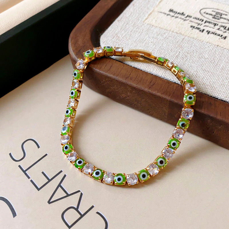 Women's High-grade Light Luxury Zircon Flower Fashion Chinese Valentine's Bracelets