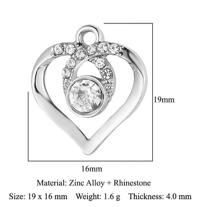 Leaf Zinc Alloy Lucky Tree Peach Heart Pendants