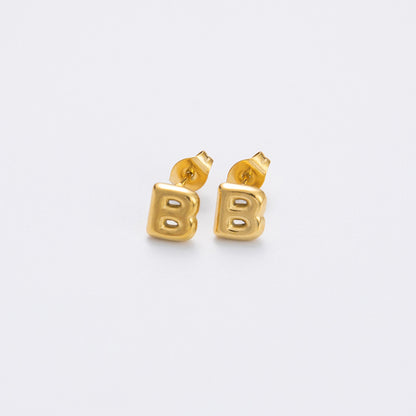 Women's Alphabet Letter Stainless Steel Gold-plated High-grade Affordable Luxury Earrings