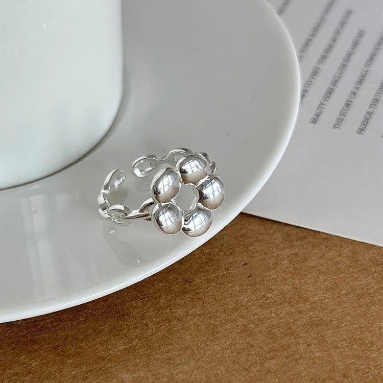 Small Beads Irregular Twin Open Niche Rings