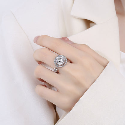 Female Rotating Clover Niche Opening Adjustable Rings