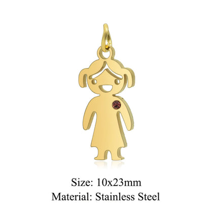 Boy Jewelry Titanium Steel Family Ornament Pendants