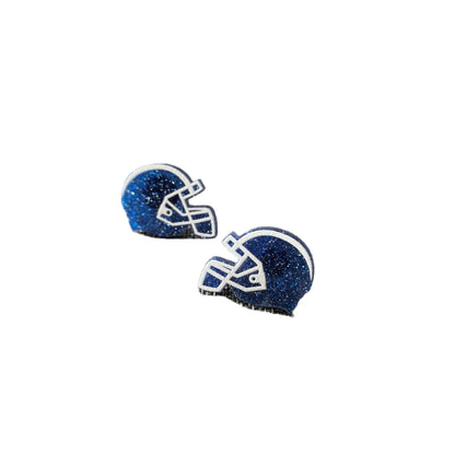 Women's Acrylic Personalized Rugby Hat Athlete Ear Earrings