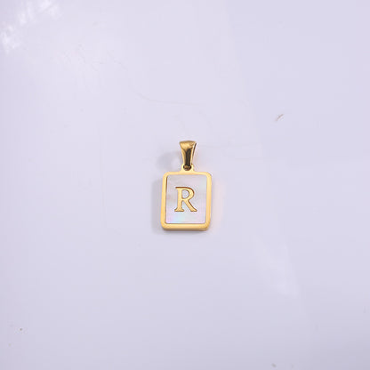 Fashion Real Gold Plated Letter Female Pendants