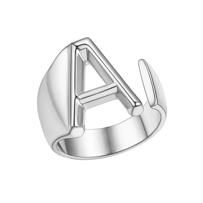 English Letters Female Opening Adjustable Fashion Rings