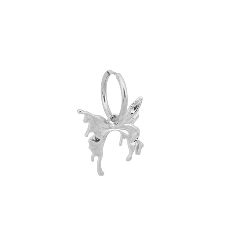 Elegant Butterfly Ear Stainless Steel Accessories Rings