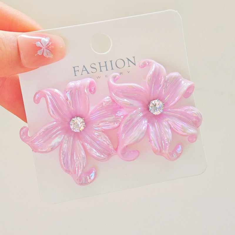 Fresh Simple Flower Light Luxury Fashion Earrings