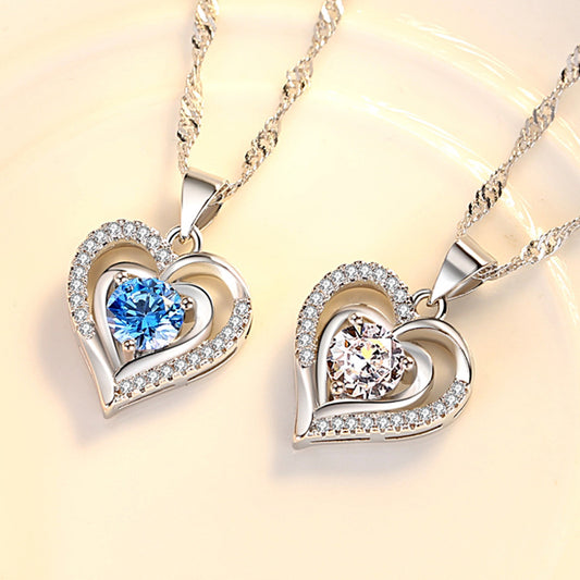 Heart Of The Ocean Clavicle Light Luxury Simplicity Pendants