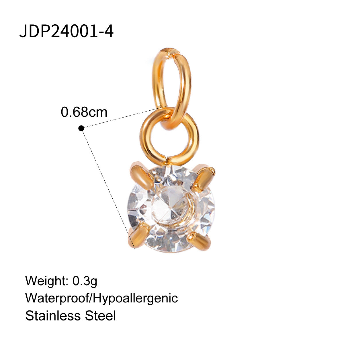 Exquisite Fashion Gold Stainless Steel December Pendants