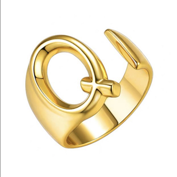 English Letters Female Opening Adjustable Fashion Rings