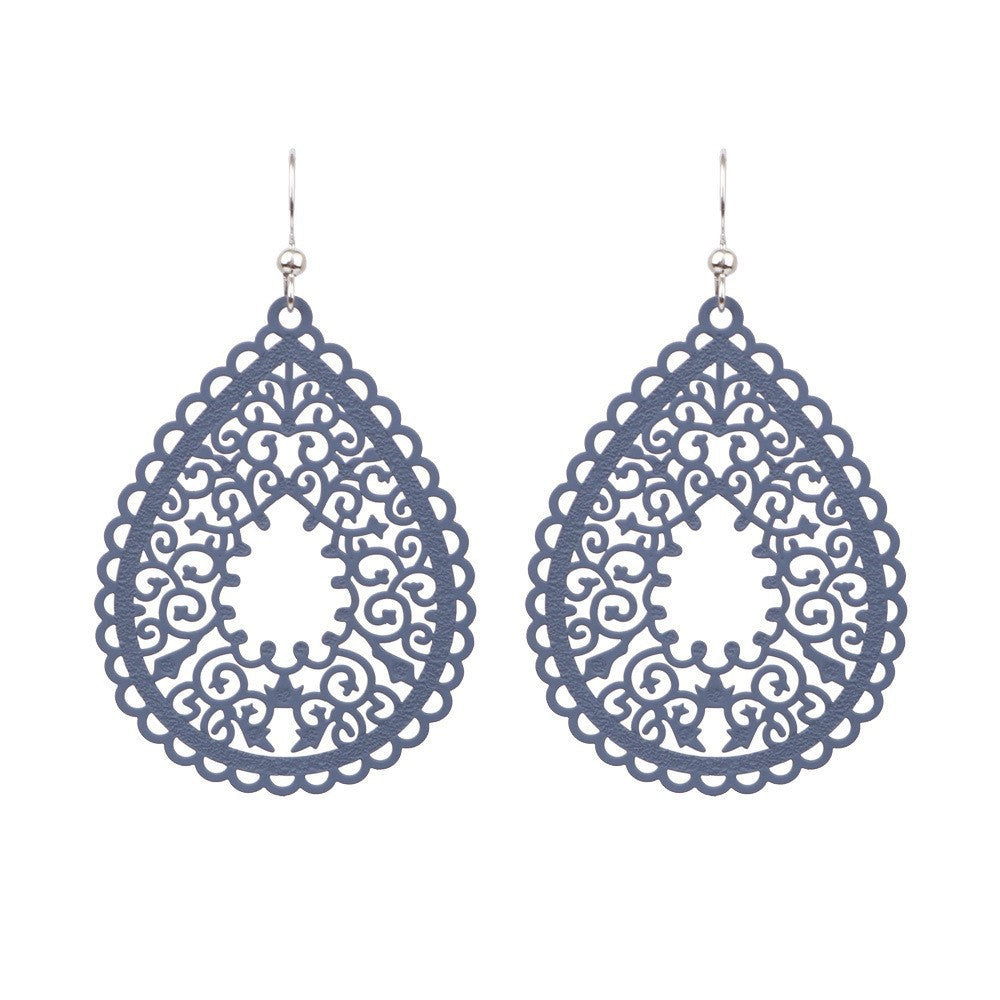 Women's Cutout Computer Chip Carved Simple Elegant Earrings