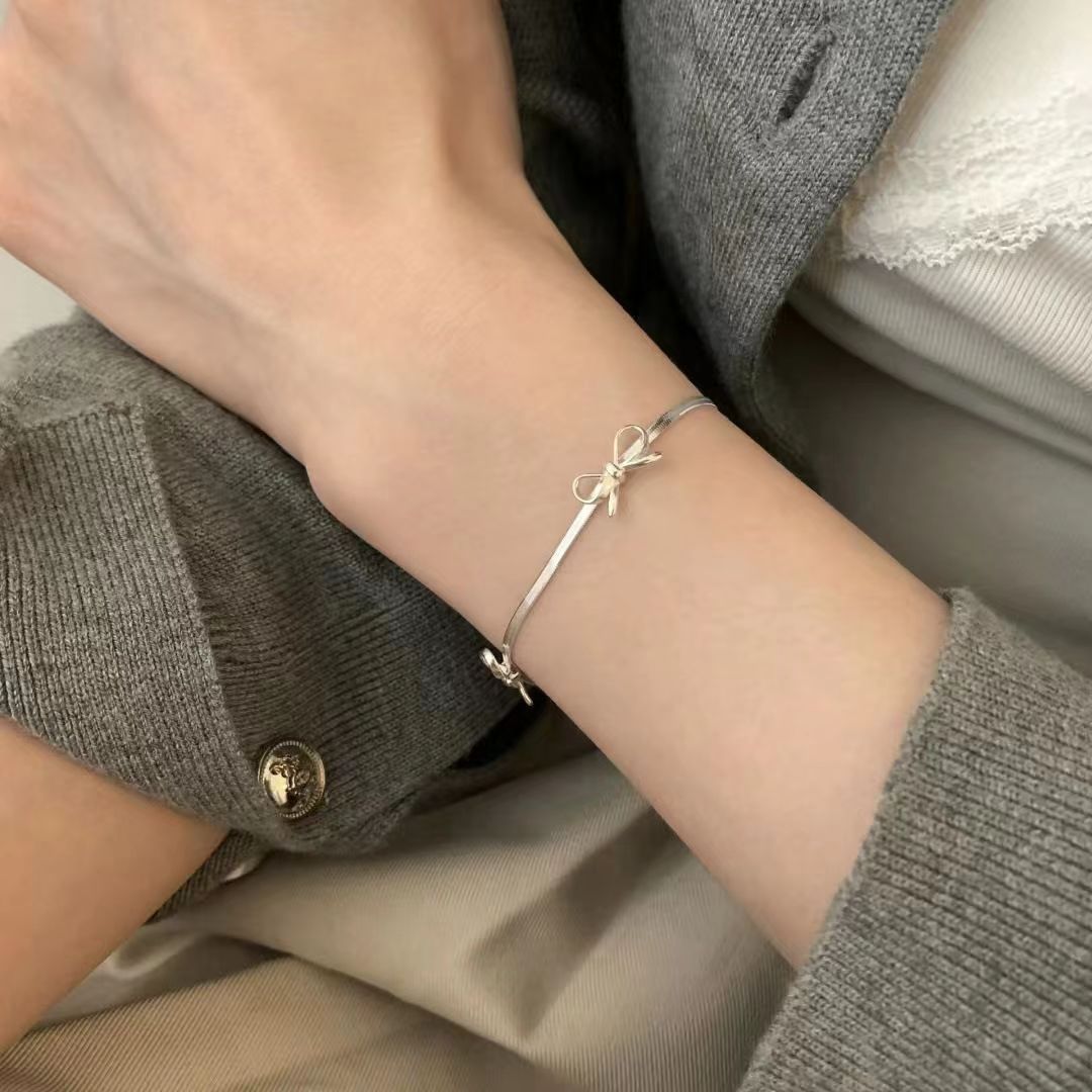 Escape Minimalist Sweet Bow Snake Bones Chain Female Bracelets