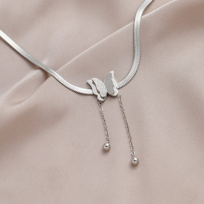 Simple Style Butterfly Stainless Steel Gold Plated Necklaces
