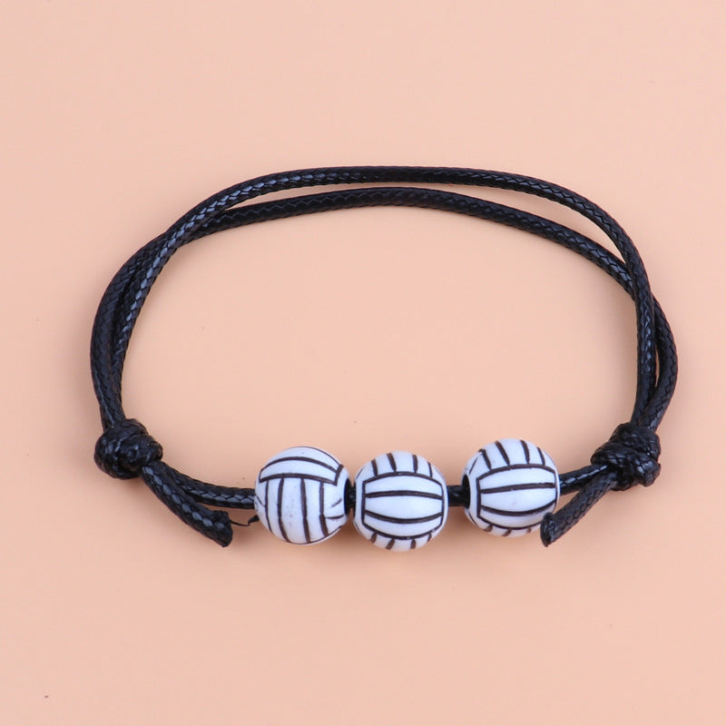 Football Fashionable Exquisite Row Ball Woven Bracelets