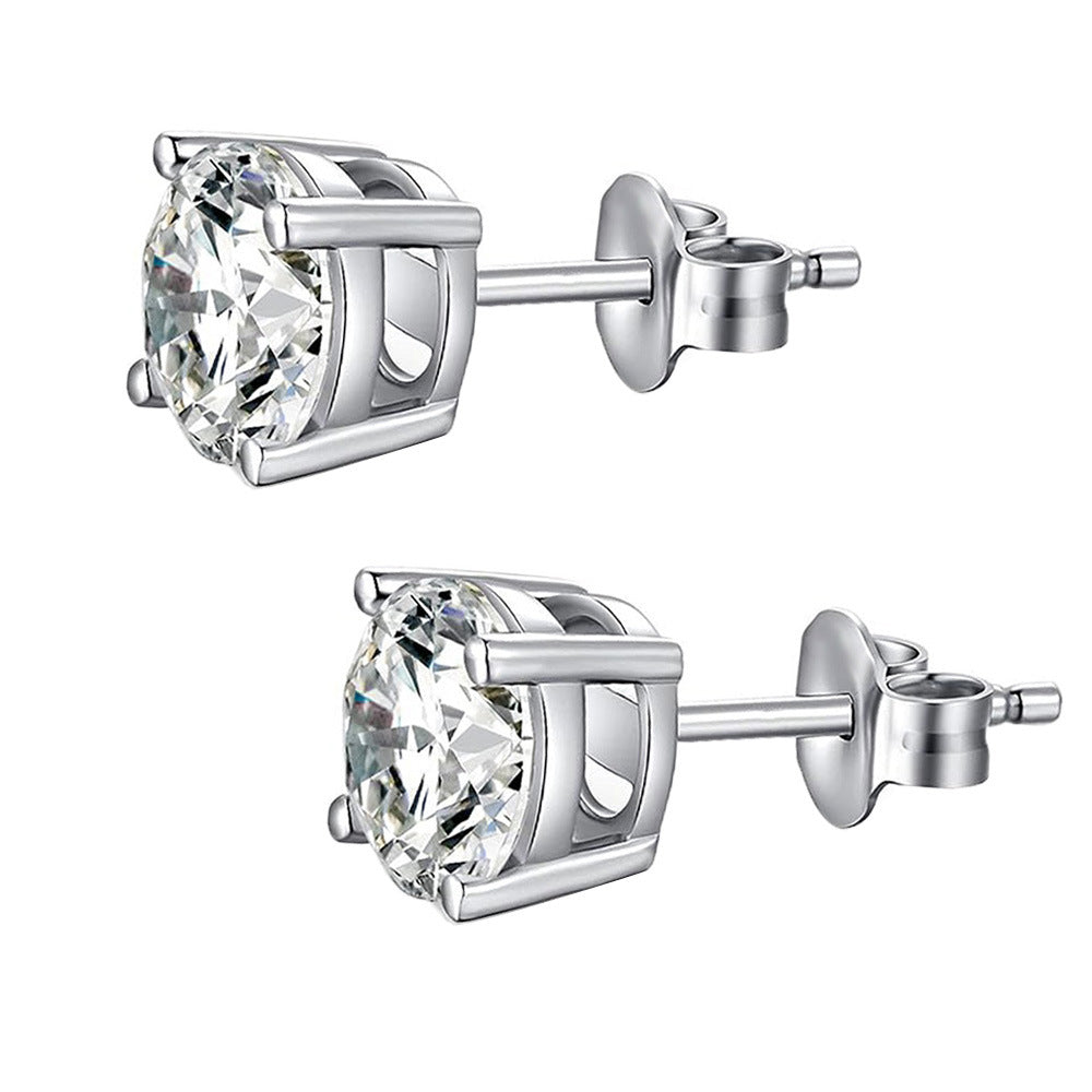 Live Broadcast Real Zirconium Zircon Ear Earrings